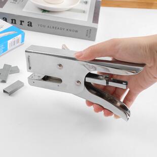 工厂直供大号全金属手握订书机钉卡头花艺外卖12号标准耐用订书器