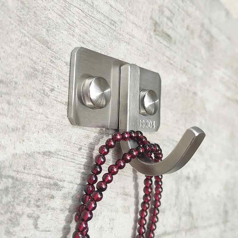 挂钩304不锈钢承重加厚免钉上墙打孔玄关试衣间挂衣钩厨房挂菜板,收纳整理,挂钩/粘钩,淘宝优惠券,粉丝福利购,淘宝优惠卷