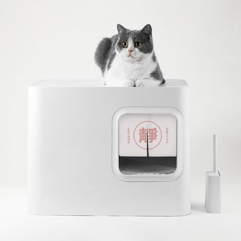 NeKu方糖猫砂盆猫の方糖呢酷全封闭式防外溅猫厕所防臭猫猫拉屎盆