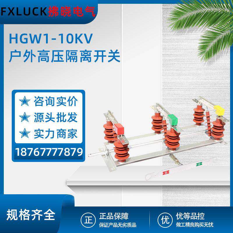 HGW1-10/630A户外高压隔离开关双投硅胶绝缘12KV分体连体柱上刀闸