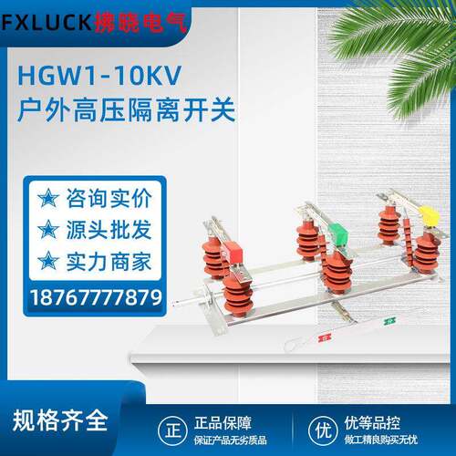 HGW1-10/630A户外高压隔离开关双投硅胶绝缘12KV分体连体柱上刀闸
