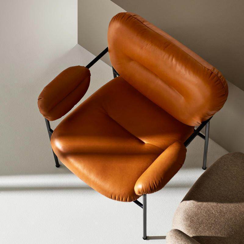 网红现代简约北欧单人沙发扶手椅子懒人轻奢铁艺设计师酒店休闲椅