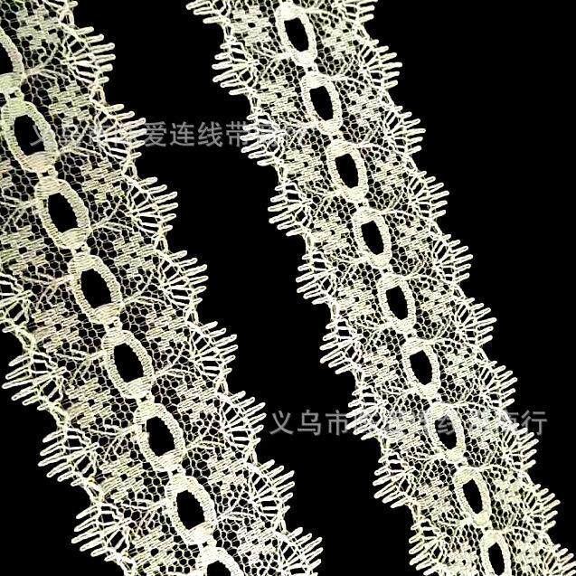 DIY孔洞蕾丝花边 635#新款无弹蕾丝花边辅料 3cm 洞眼睫毛蕾丝