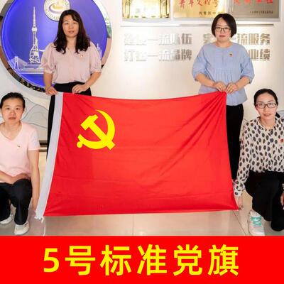 加厚5号党旗标准96X 64cm中国共产党党旗1号2号3号4号旗办公室大