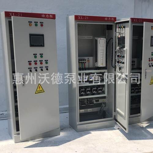 D供W变UOOR冷冻水泵控制箱一控五全自动频控制柜应P697LC触摸屏泵