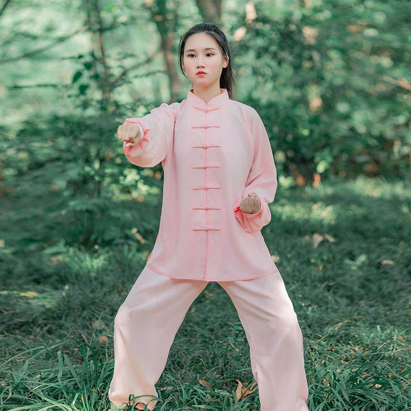 高档儿童武术服练功服男童演太极拳出服棉装麻春秋袖女童长夏季中