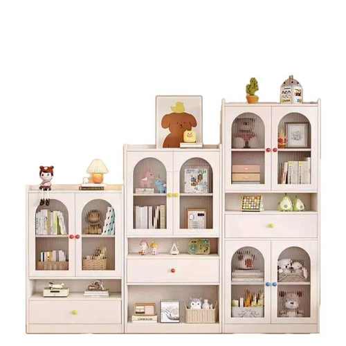 实木书柜书架落地置物架靠墙家用客厅组合柜子储物柜收纳柜展示柜