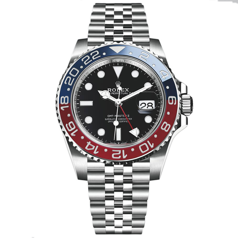 未使用可乐圈[9.9新]劳力士格林尼治型II钢自动机械手表男126710