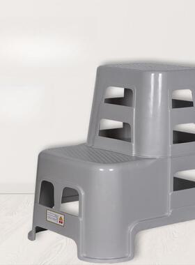 多功能二步梯凳家用登高凳加厚塑料洗车凳子两步凳台阶高低梯子凳