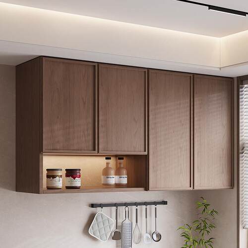 蜂窝铝厨房吊柜悬空壁柜收纳柜飘窗柜阳台浴室柜中古风置物储物柜