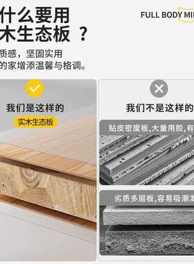 木洞洞式板穿衣镜藏全身镜隐子推拉家用EF17EF6可关闭壁实挂墙玄