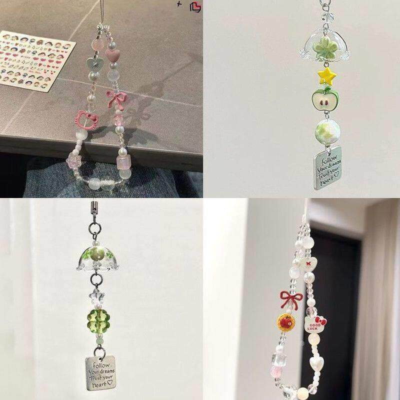 幸运风铃四叶草风铃手工玻璃小众风毕业礼物挂件可爱小挂饰清新