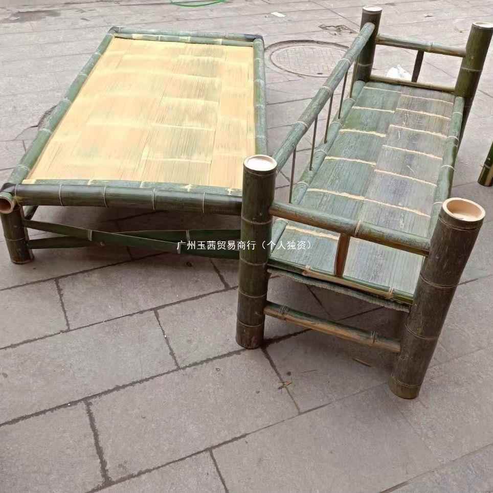 竹床全竹纯手工楠竹制作两用简易一体单人家用双人午休传统竹凉床