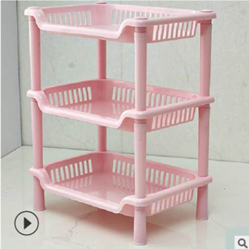 浴室三层方形/三角置物架厨房收纳塑料储物架置地式卫生间收纳架