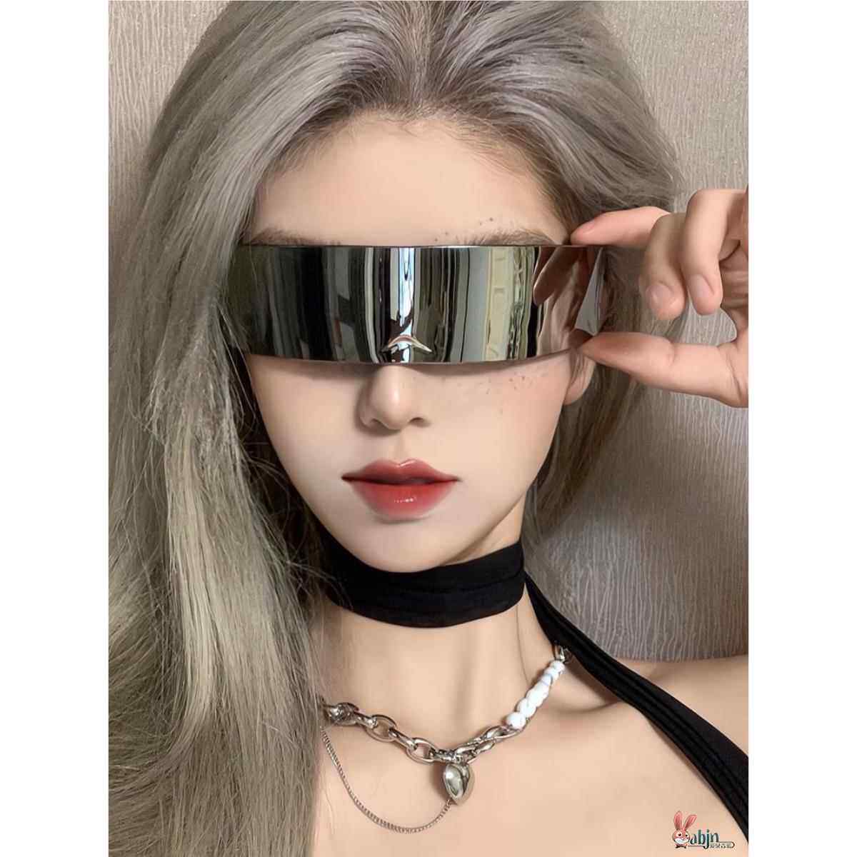 ins潮女眼罩眼镜头套 网红赛博朋克面罩未来科技感酒吧蹦迪面具男