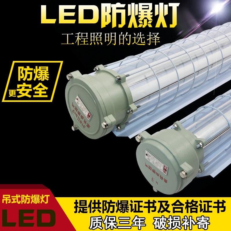 led防爆灯单双管隔爆萤光灯仓库厂房车间三防灯防水防尘防爆灯具