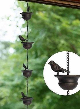 Outdoor Rain Chain Decorative Gutter Rain Chain 8 Feet Bird