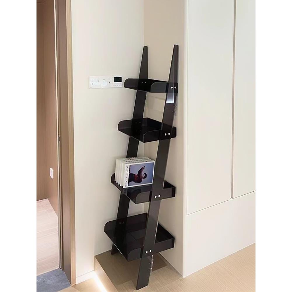 亚克力架靠CX472墙书地架卧室多层展示创意陈列架落透明花架浴室