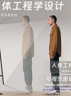 几何世地界身镜落镜客厅卧室家用高清全转CTH旋穿衣镜衣帽架