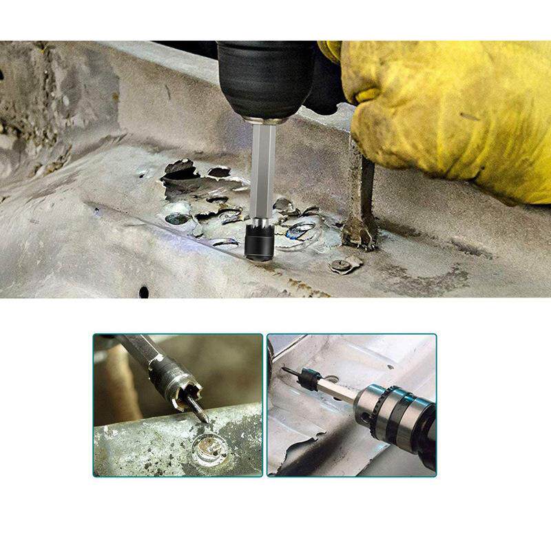 13件套点焊点钻套装手钻去除焊工金具属开孔电器六角XDC柄打孔钻