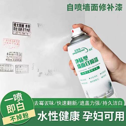 白色补墙漆修覆内墙自刷喷漆补墙膏墙面翻新自喷乳胶漆墙面修W2