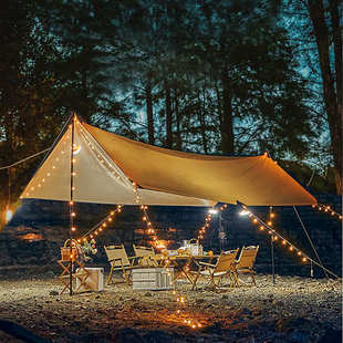 批发涂银天幕布便携遮阳棚布防雨防嗮露营帐篷野营地沙滩户外凉棚