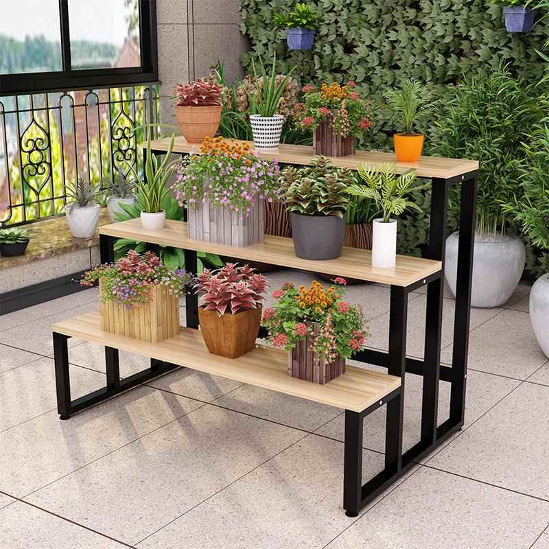 中岛柜三层流水台产品高低展示架花架货架鞋架展示柜