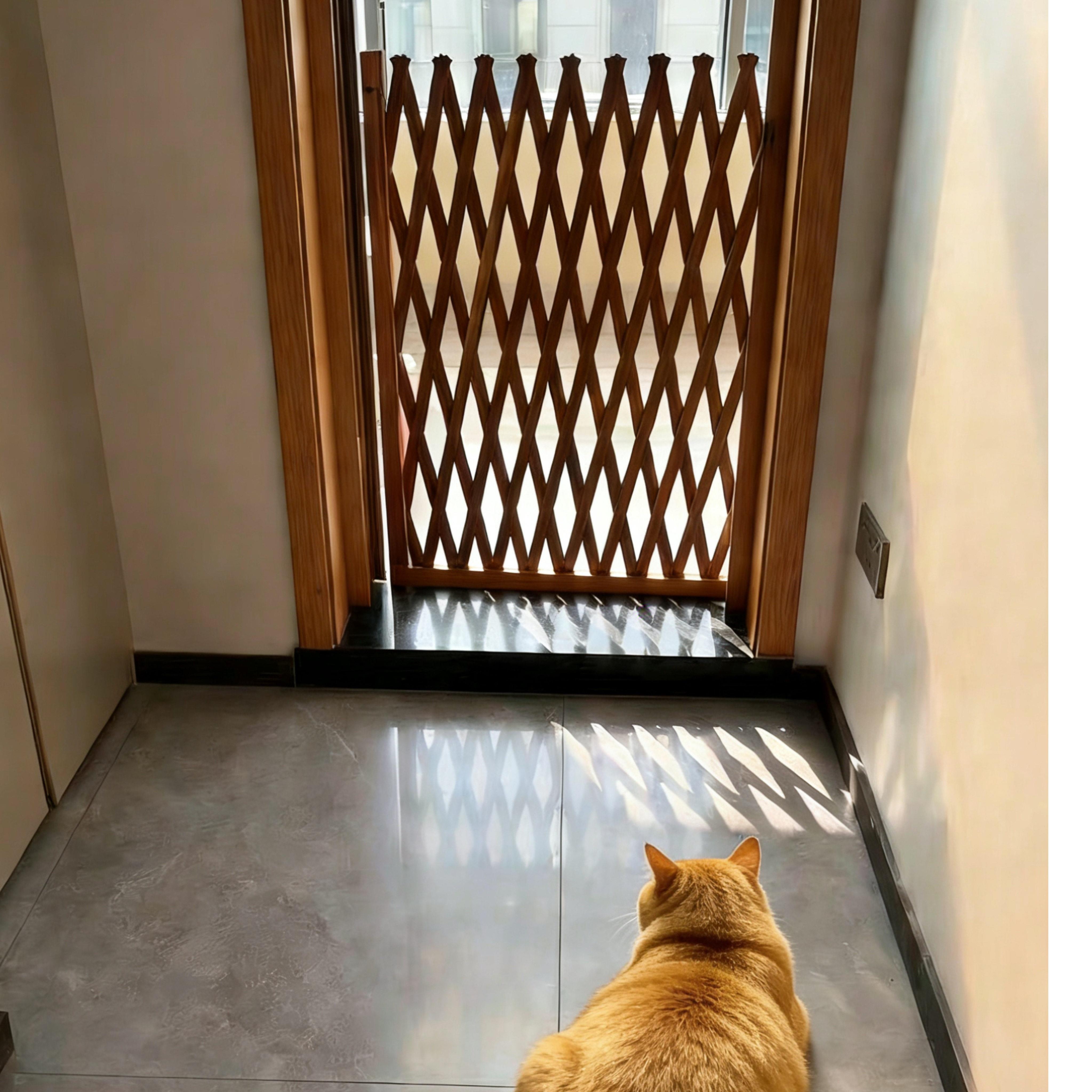 宠物围栏可伸缩门户外室内伸缩隔断拦猫拦狗栅栏挡板隔离门免打孔