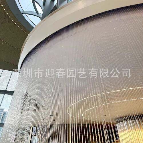 室内水帘拉线水帘网红数控水幕水帘光纤水帘直线喷泉人工瀑布景观