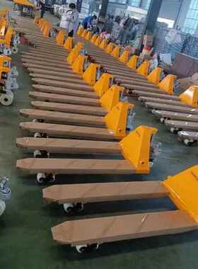 22.545吨地牛仓库手动液压搬运车托盘拖车杭州液压物流叉车