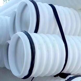 PE白色110桥梁打孔波纹管弱电穿线通讯环向排水管穿线管管材