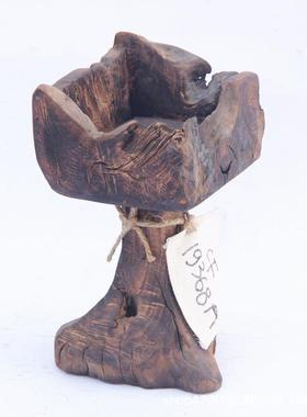 厂家销售手工作桑根装材质工艺蜡烛台CF19368A田制园温馨树民宿饰