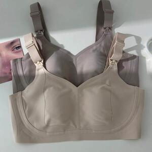 哺乳文胸聚拢防下垂产后哺乳专用胸罩孕妇大胸显小无痕怀孕期内衣