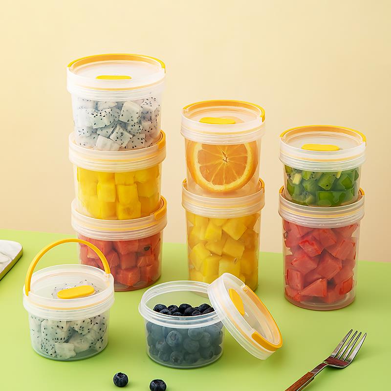 食品级水果盒子外出携带水果捞打包盒野餐拧盖果切盒子可重覆使用