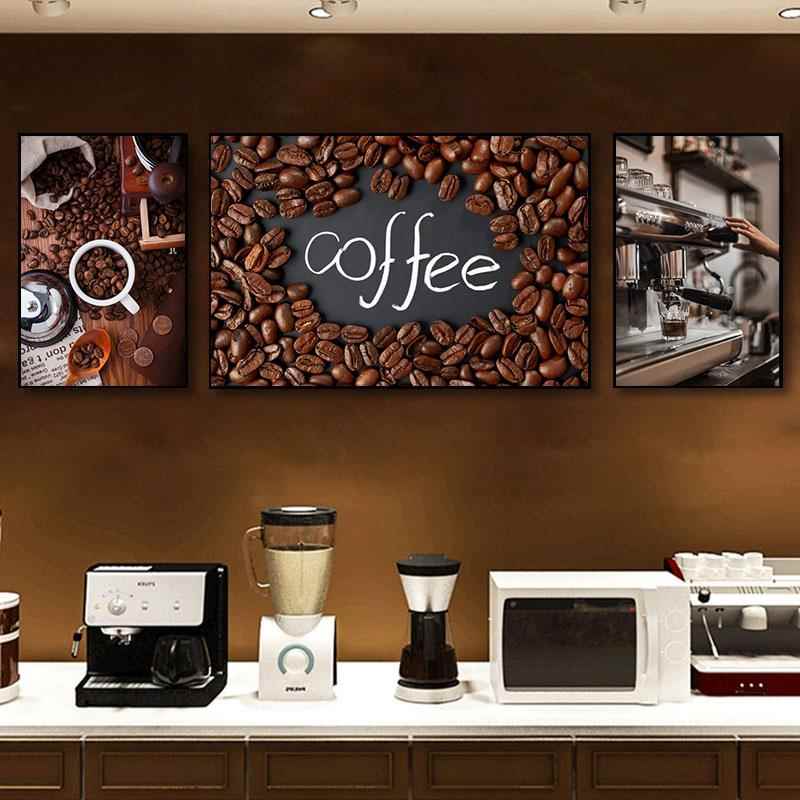 咖啡馆挂画吧台氛围布置咖啡店墙面装饰画咖啡角西餐厅咖啡豆壁画