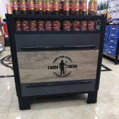 菱形网丝商场商品展示架 架木板金属柜体新款 新款 超市钢木促销