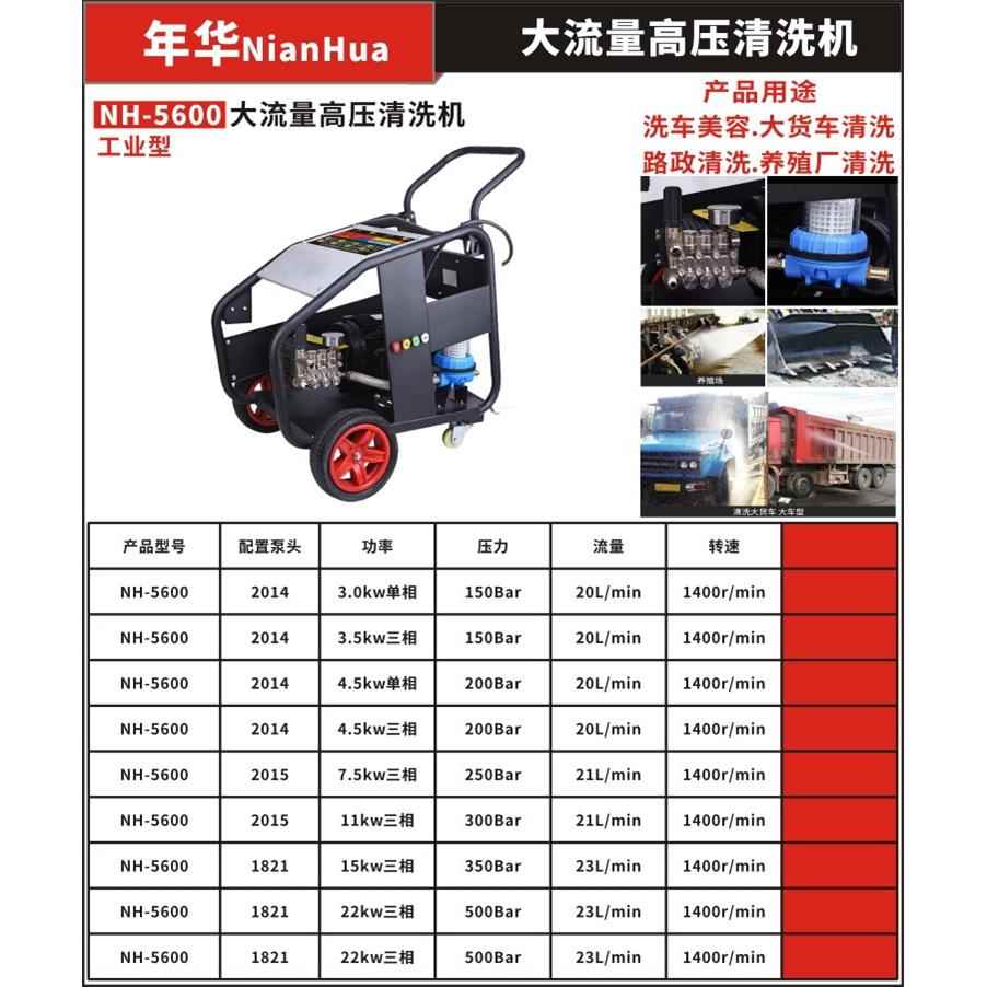 大5600量流清洗机全铜泵头洗车场洗车5600养殖场洗清专用
