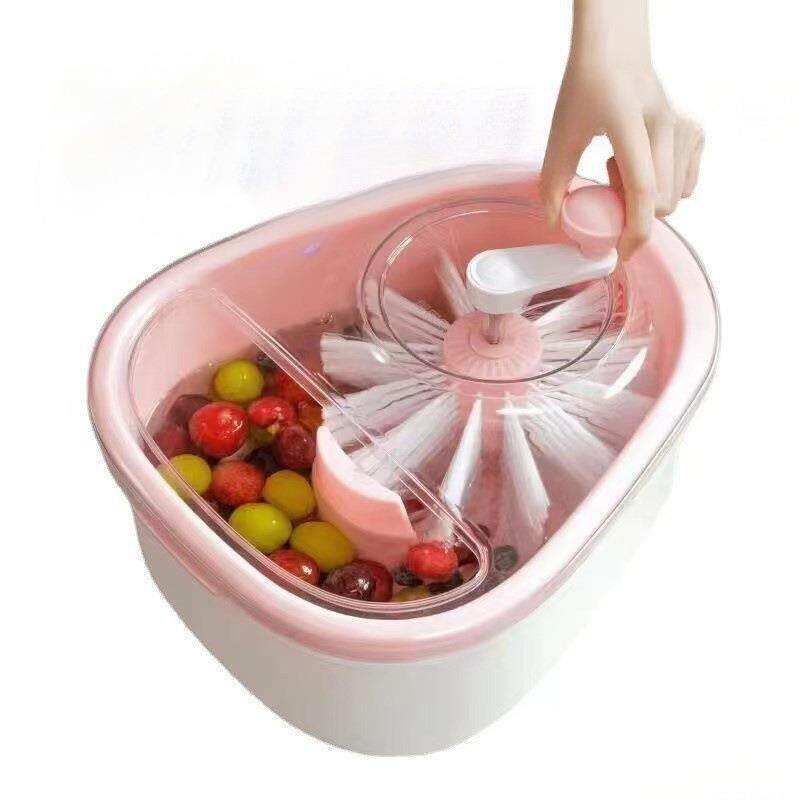 免手洗果蔬清洗机.甩干机家用小型沥水篮脱水器果淘淘洗水果