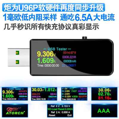 新款炬为CType- PD多功能测试数显电压表充电流表usb电检测仪测仪