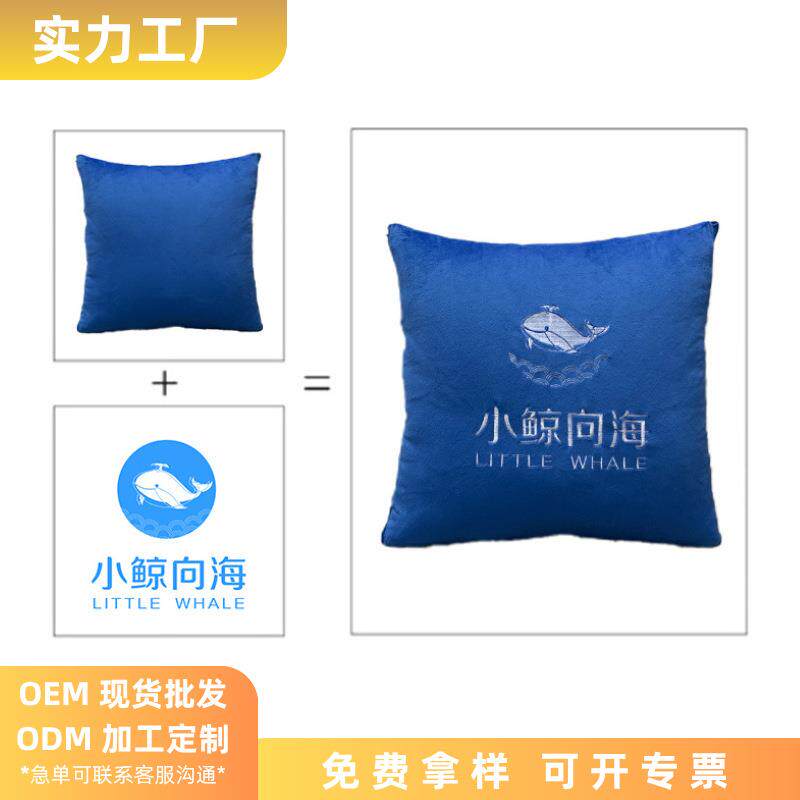 定制抱枕毯子二合一刺绣枕头两用带被子靠垫沙发抱枕套厚款冬季