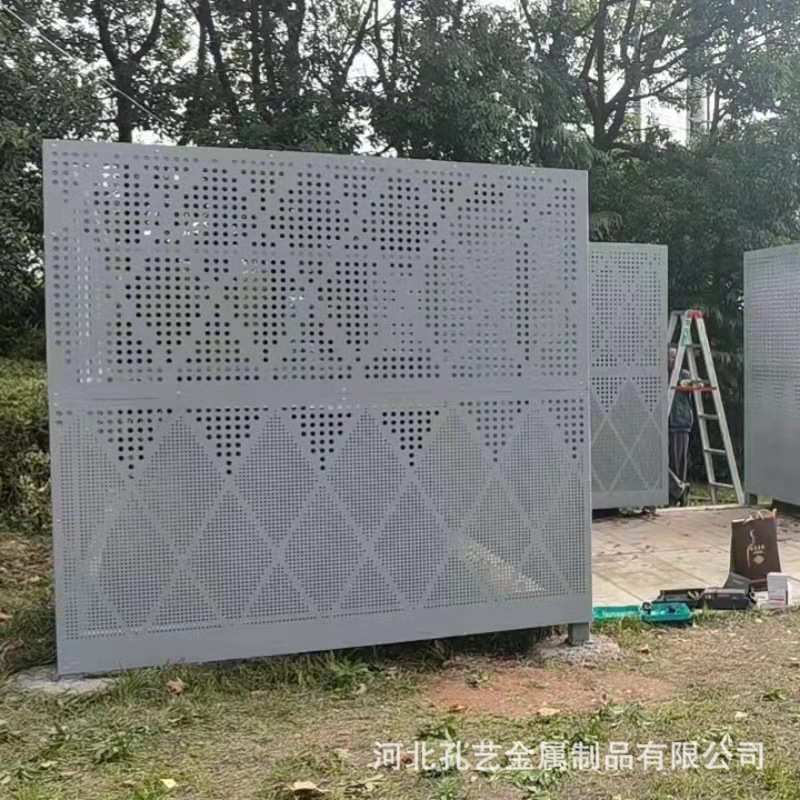 冲孔电箱围挡园林景观配电箱装饰罩图案穿孔铝合金变电箱防护围栏