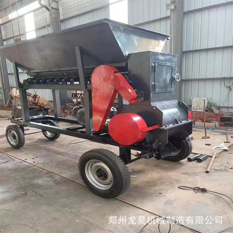 干湿两用粉土机煤泥牛羊粪有机肥育秧营养土黏土大型移动粉碎设备