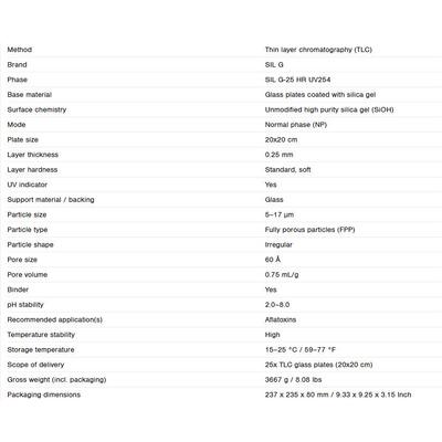 TLC玻璃板适用于多种不同应用的多种尺寸Macherey-Nagel
