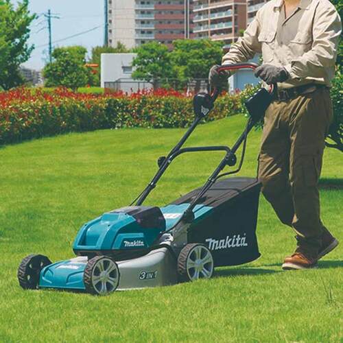 makita牧田DLM460充电打草机家用电动手推草坪修剪机除草机