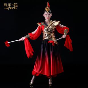 正品打鼓演出蹈服装舞女威风锣鼓水舞鼓飞扬服装大气开场舞演出服