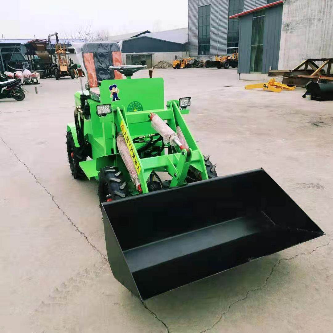 单缸四驱柴油小铲车装载机家用推土机建筑工地清扫垃圾用电动铲车