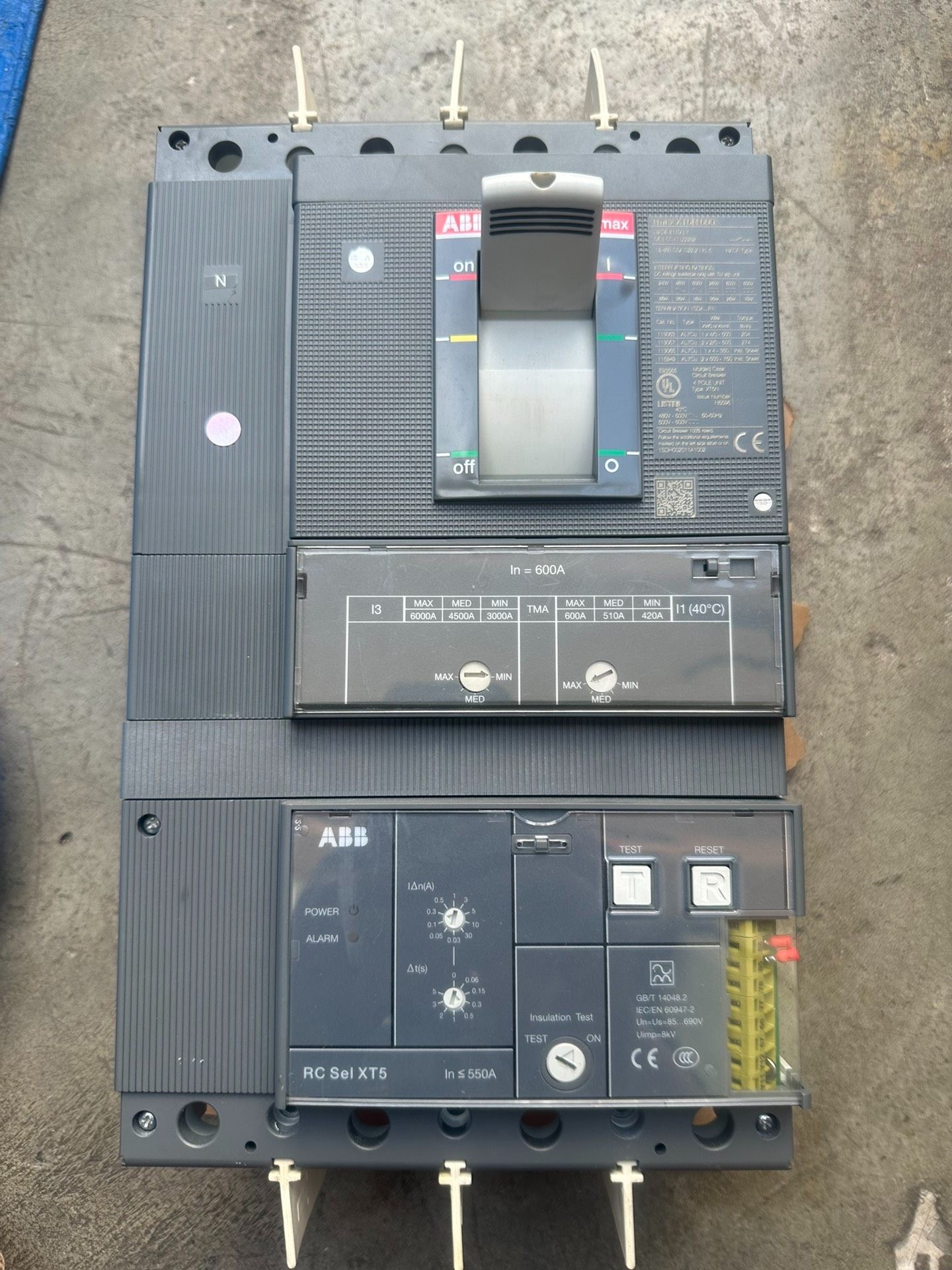 ABB XT5N 600安漏电断路器