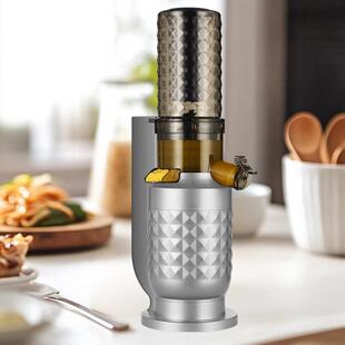 榨汁机大进料槽300瓦冷压榨汁机易清洗果蔬慢速粉碎榨汁机银色