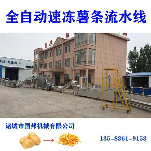 全自动速冻薯条流水线 商用法式薯条油炸生产线 土豆加工设备