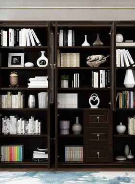 新中式木博古架储FS-THS10实物带抽展书架多宝屉阁茶室置示物摆放